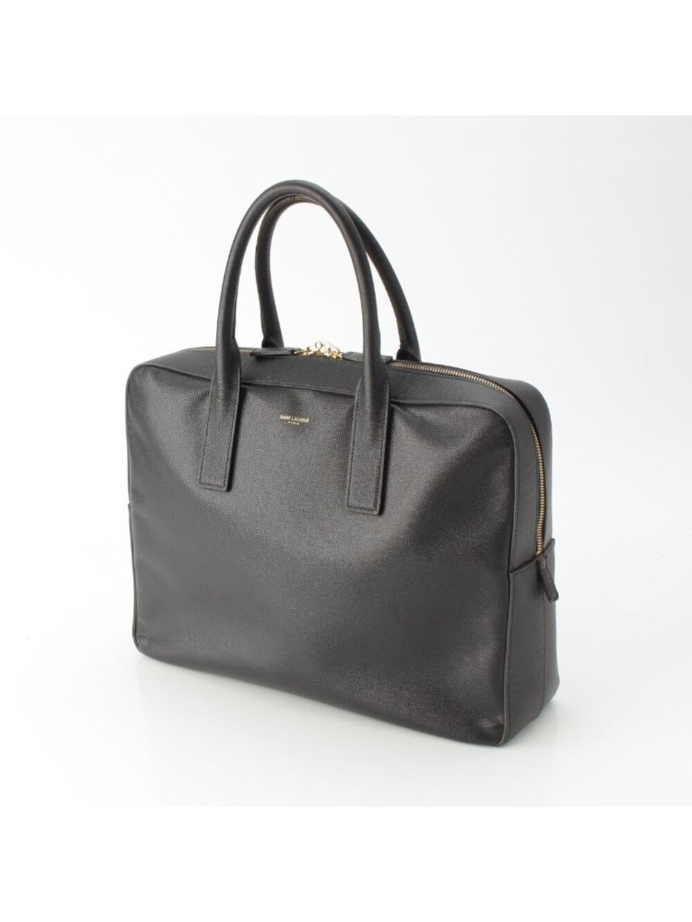Saint Laurent Classic Museum Flat Leather Briefcase Black - Picture 2 of 10